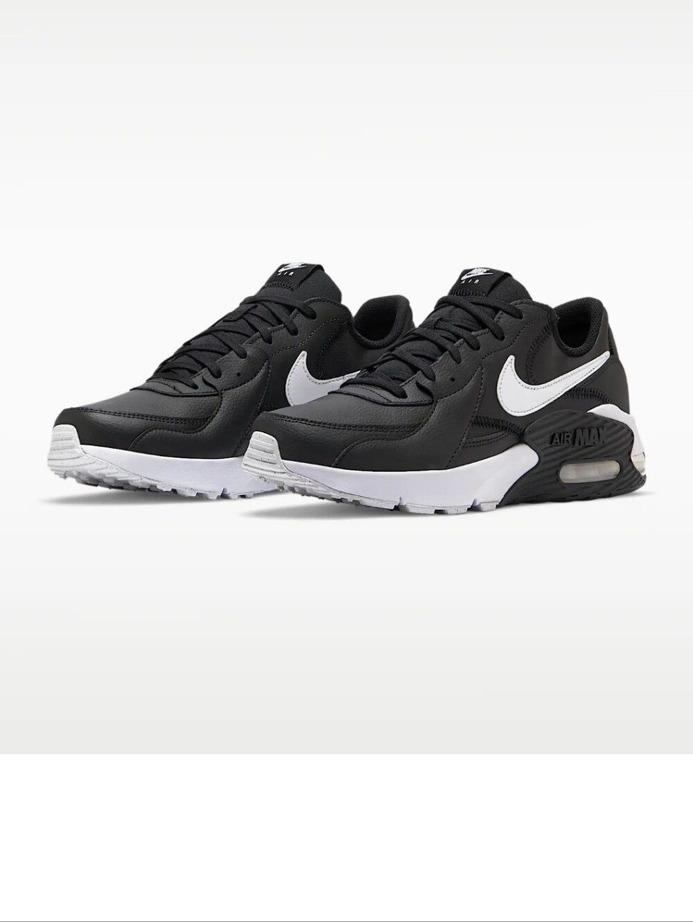 Nike Air Max Excee Leather DB2839-002 Black/White/Black Low Top Sneakers